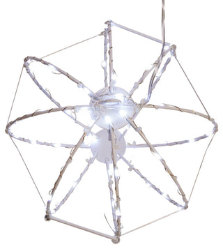 Kurt Adler 12" Cool White Superbright LED Clear Wire Foldable Metal Sphere