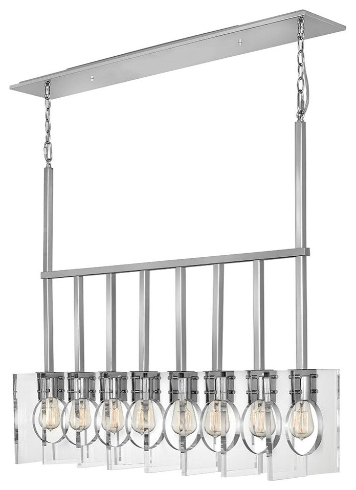 Hinkley Ludlow Eight Light Linear, Polished Nickel*