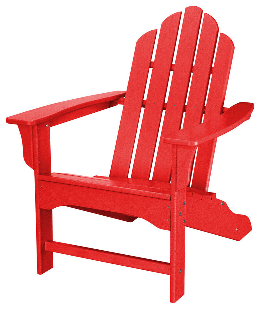 All-Weather Contoured Adirondack Chair, Sunset Red