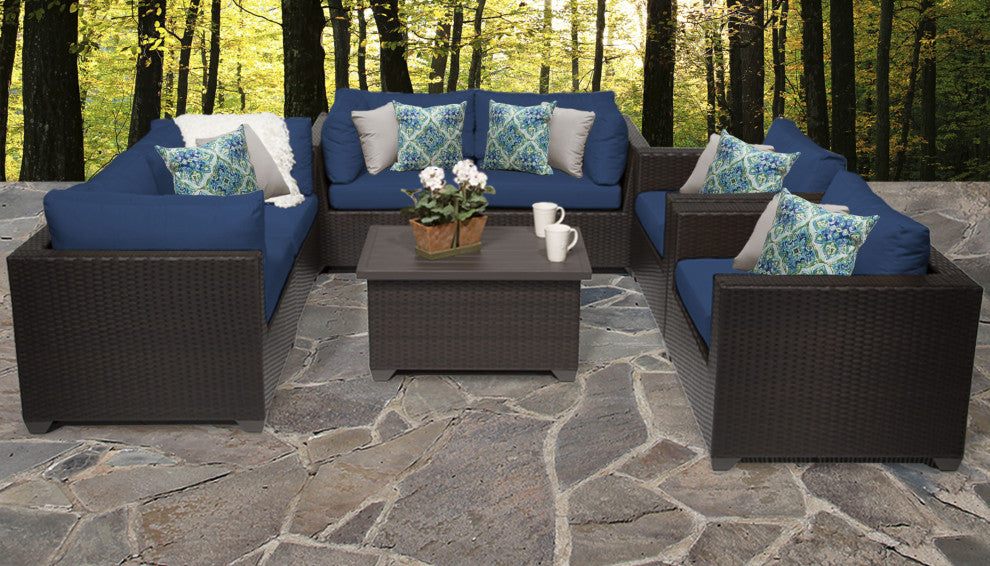 Belle 7 Piece Outdoor Wicker Patio Furniture Set 07c