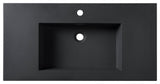 Dowell 18" FTB Resin Bathroom Vanity Basin, Black, 36W x 18D x 6H
