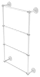 Monte Carlo 4 Tier 24" Ladder Towel Bar with Twisted Detail, Matte White