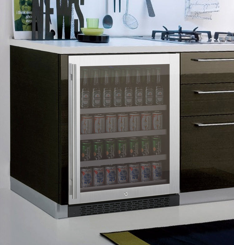 Wine Cooler: 24" FlexCount II Tru-Vino Stainless Steel Beverage Center