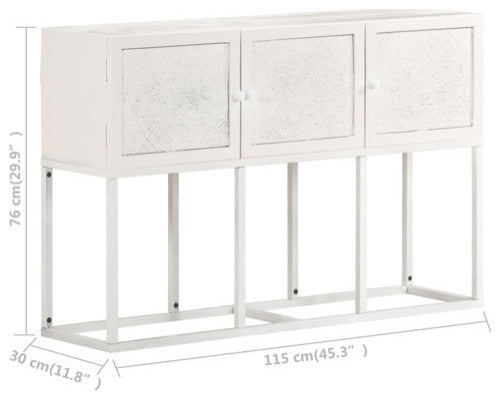 vidaXL Sideboard Kitchen Buffet Cabinet with Carved Design Solid Wood Mango