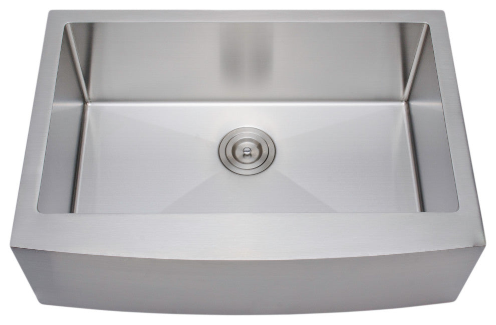 Wells Sinkware Handcrafted 16-gauge Apron Stainless Steel Single Kitchen Sink