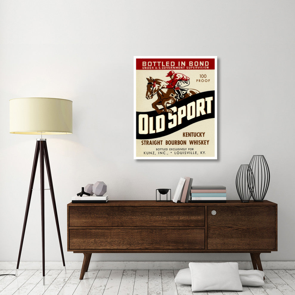 "Old Sport Kentucky Straight Bourbon Whiskey" Paper Art, 34"x42"