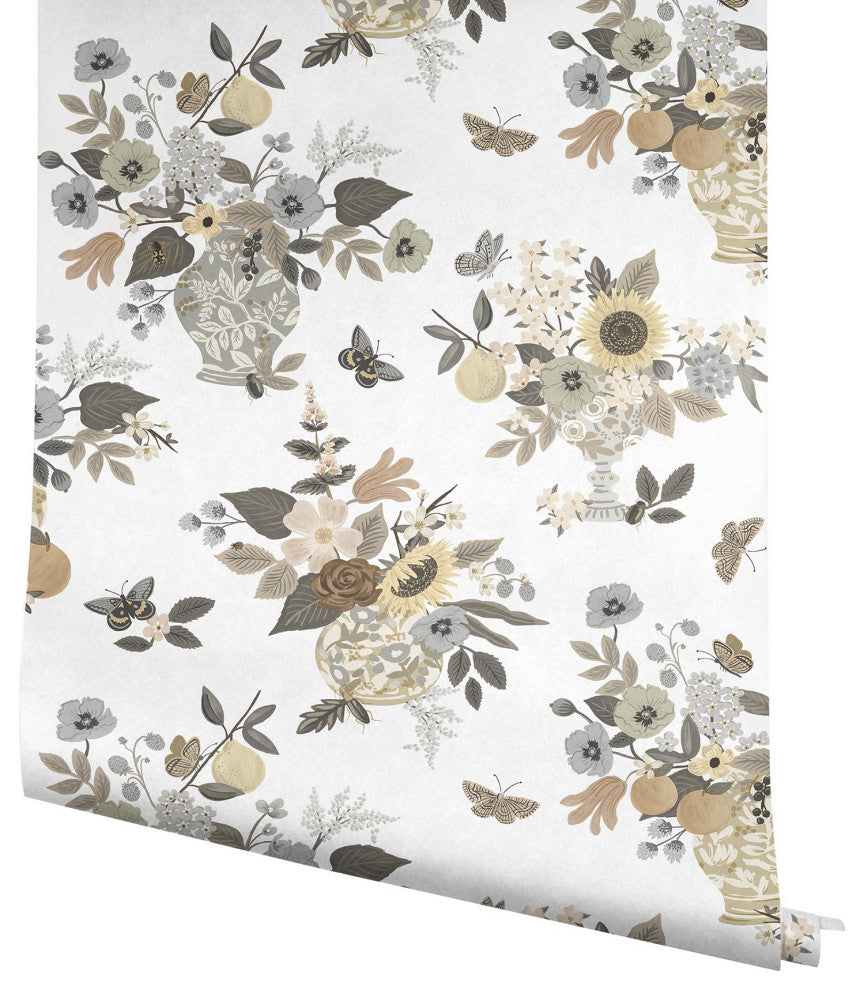 Flower Studies Linen Wallpaper