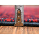Deep and Saturated Red, Afghan Khamyab Shiny Wool Hand Knotted Rug, 4'4"x6'3"