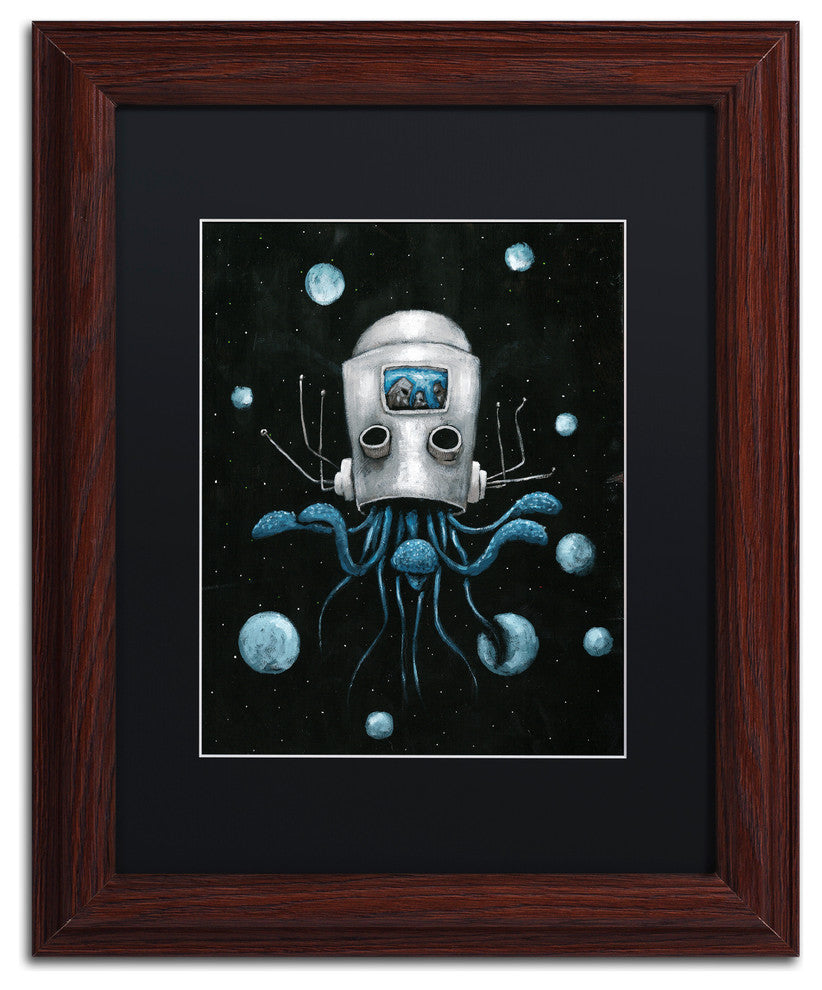 ''Visions I'' Matted Framed Art, Wood Frame, Black Matte, 14x11