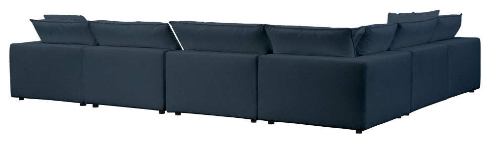 Cali Navy Modular Large Chaise Sectional