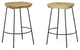 Diya 24.5 Counter Stool - Set of 2 - Natural Seat - Black Base