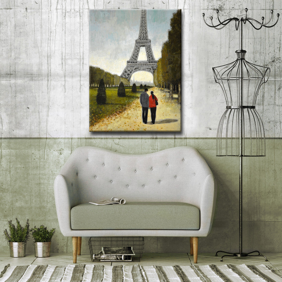 Ready2Hangart ''Romantic Stroll I'' By Norman Wyatt, Jr Canvas Art, 16" Hx12
