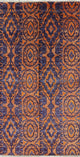Unique Size 6'x12' Purple and Orange Kaitag Hand Knotted Wool Area Rug H8821