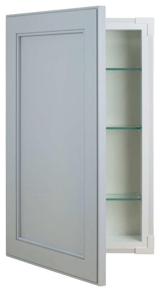 Lakebrooke Recessed Medicine Cabinet 31.5Hx15.5Wx3.5D, Primed Gray