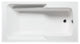 Malibu Bondi ADA Rectangle Bathtub Biscuit, 60"x32"x18" RH, Combination Whirlpoo