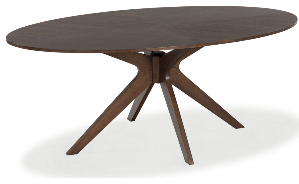Safavieh Couture Hawkins Wood Oval Dining Table, Walnut