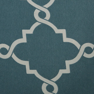 Madison Park Saratoga Fretwork Print Grommet Top Window Valance, Blue