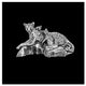 Silver Leopard and Cubs Sculpture A509