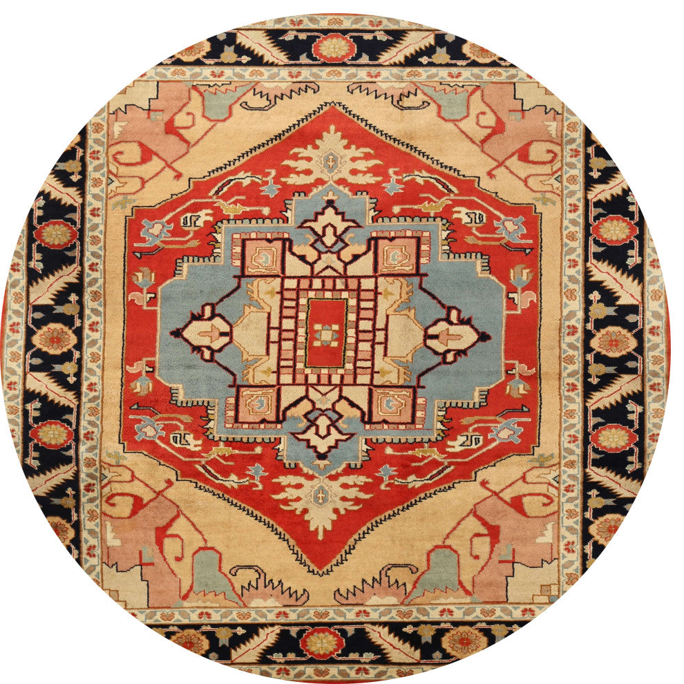 Ahgly Company Indoor Round Traditional Area Rugs, 3' Round
