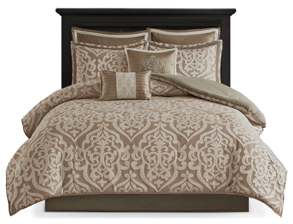 Madison Park Odette 8 Piece Jacquard Comforter Set