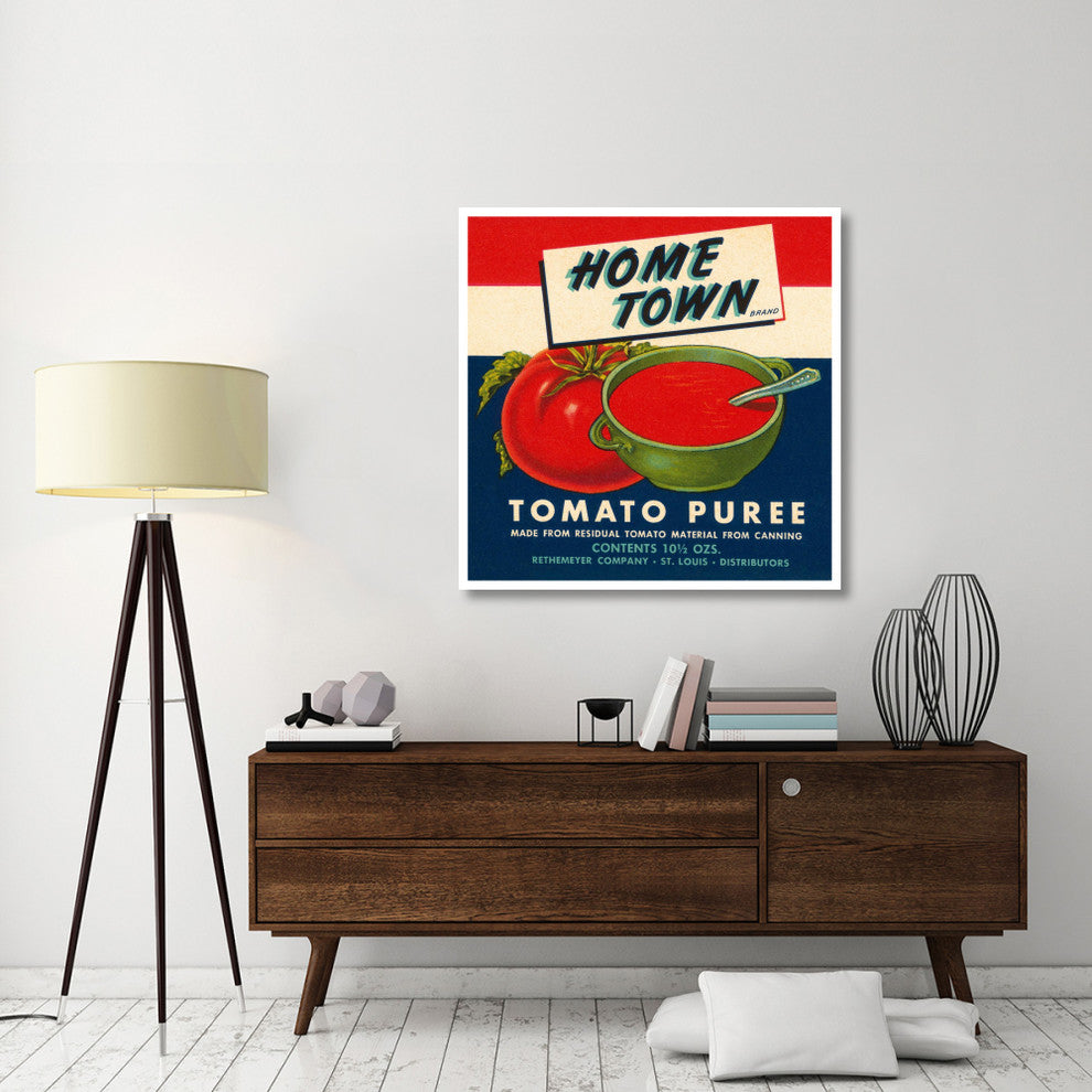 "Home Town Brand Tomato Puree" Digital Paper Print by Retrolabel, 42"x42"