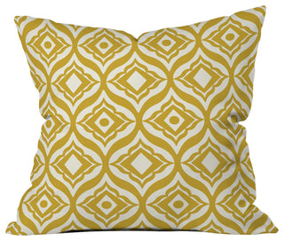 Heather Dutton Trevino Yellow Outdoor Throw Pillow