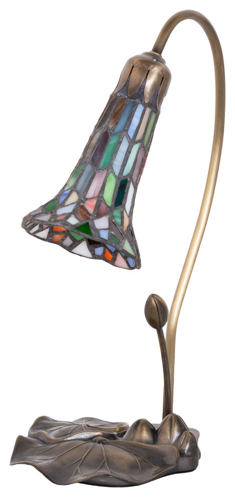 16 High Stained Glass Pond Lily Mini Lamp