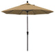9'' Bronze Auto-Tilt Crank Aluminum Umbrella, Straw Olefin