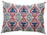 Bombay Decorative Throw Pillow, Dark Cobalt Blue, 14"x20"