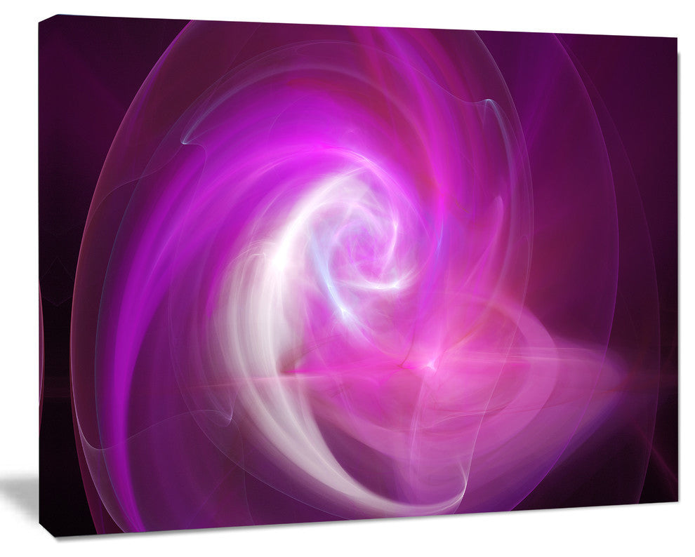 Pink Fractal Abstract Illustration, Abstract Canvas Wall Art, 40x30