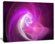 Pink Fractal Abstract Illustration, Abstract Canvas Wall Art, 40x30