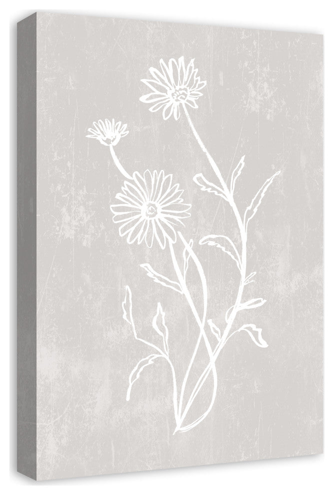 Simple White Floral II 16 x 24 Canvas Wall Art