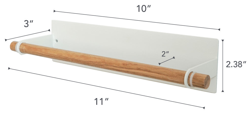 Tosca Magnetic Dish Towel Hanger Large, White