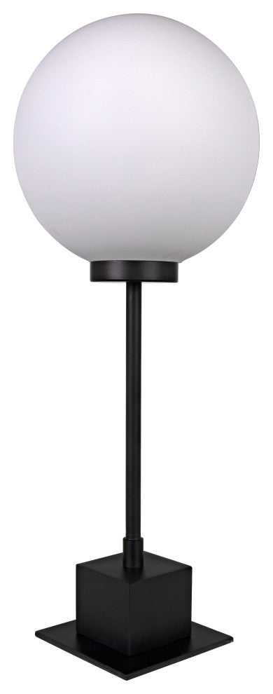 Mond Table Lamp, Black Steel
