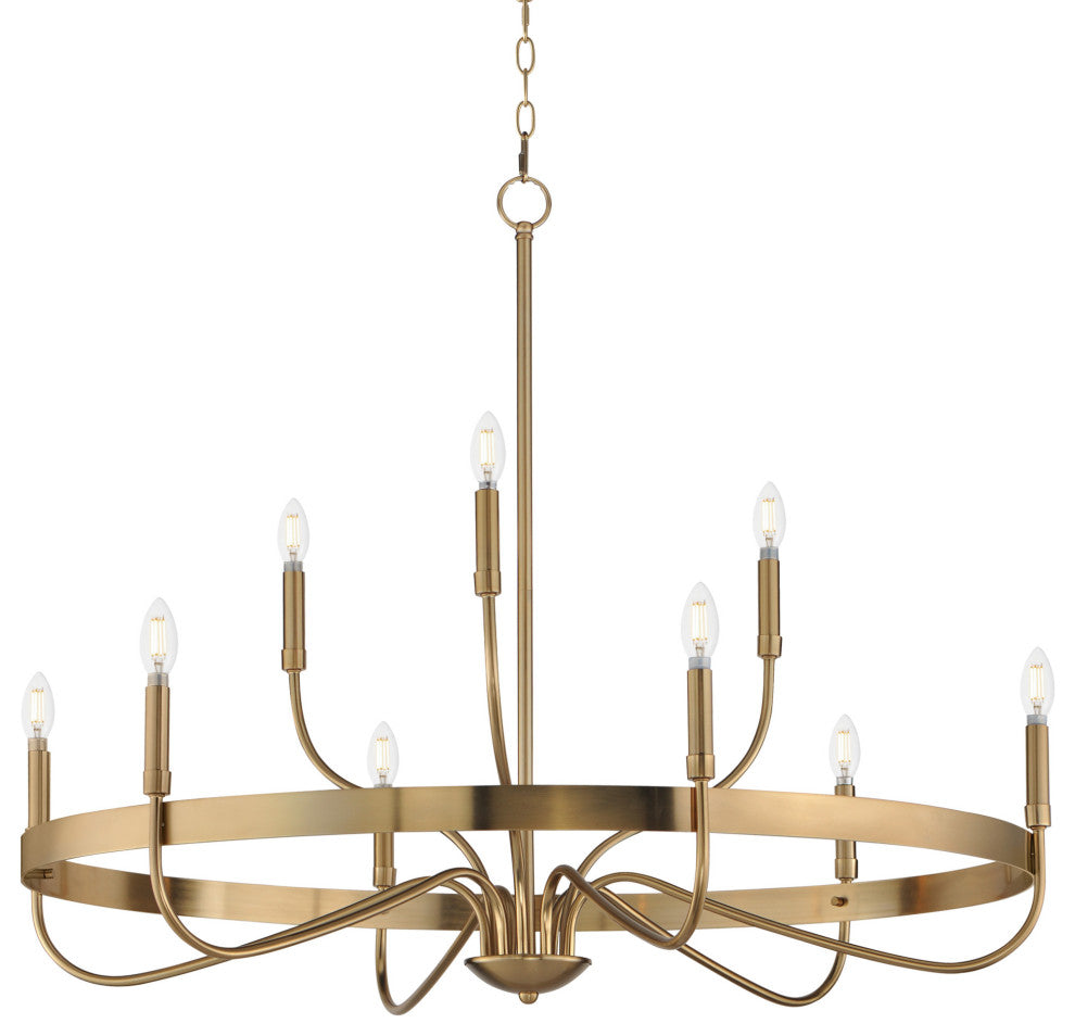 Maxim 14499 Frankie 9 Light 40"W Taper Candle Style Chandelier - Heritage