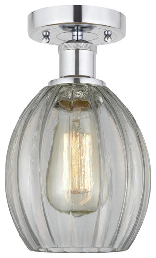 Innovations 616-1F-PC-G82 1 Light 5.5" Semi-Flush Mount, Polished Chrome