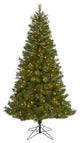 6' Mount Hood Spruce Christmas Tree/300 Warm White Lights/ 673 Bendable Branches