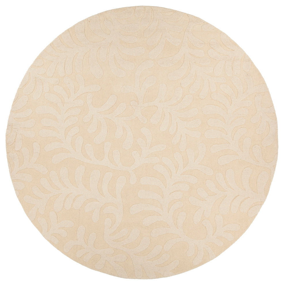 Mystica Contemporary Area Rug, White, 8'' Round