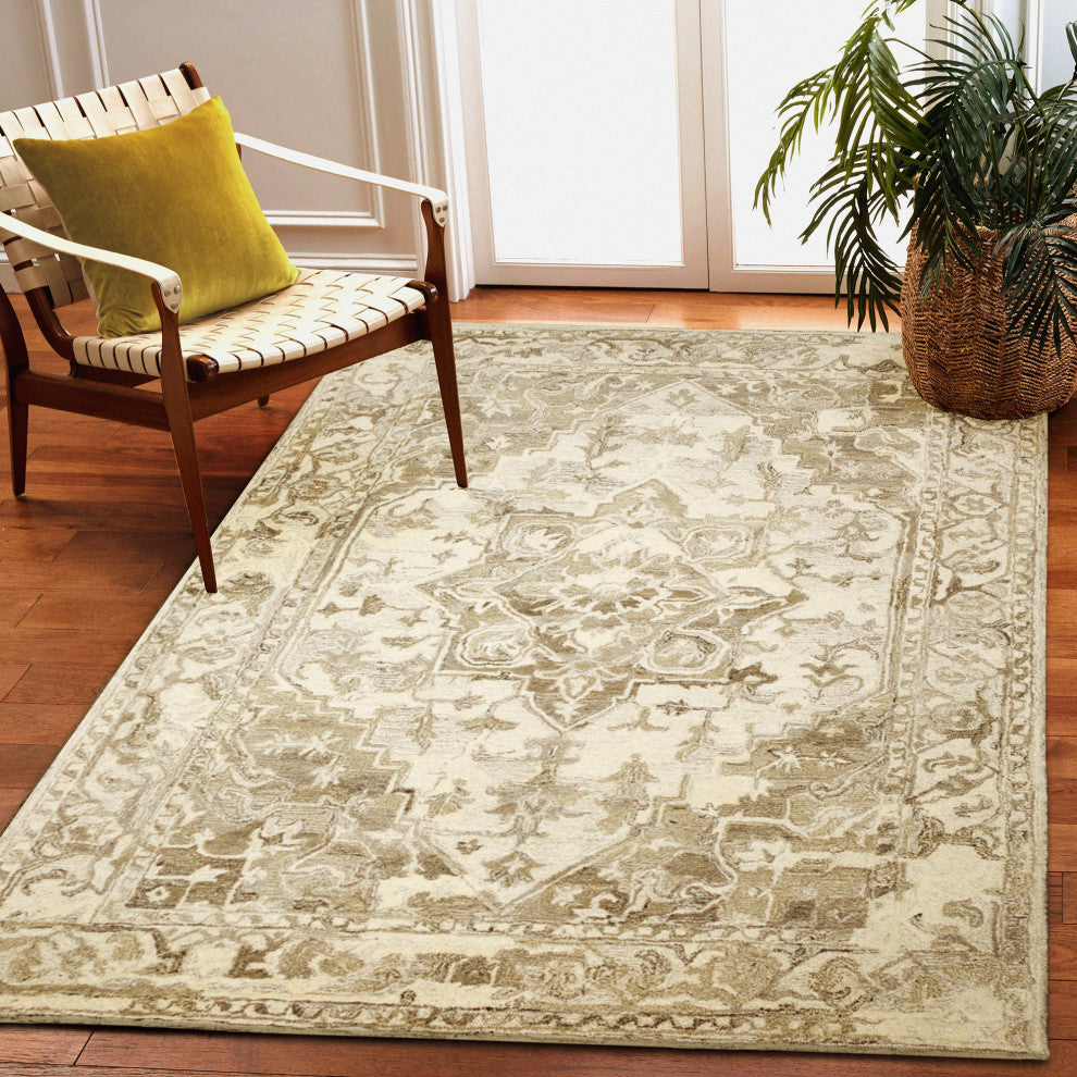 Hana Heriz Indoor Rug Natural 8'3"x11'6"