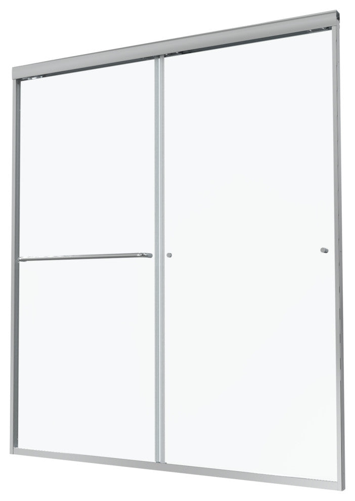 60" W x 70" H Traditional Sliding Shower Door, Chrome