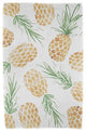 30x60" Tossed Pineapples, Geometric Print Beach Towel, Gold