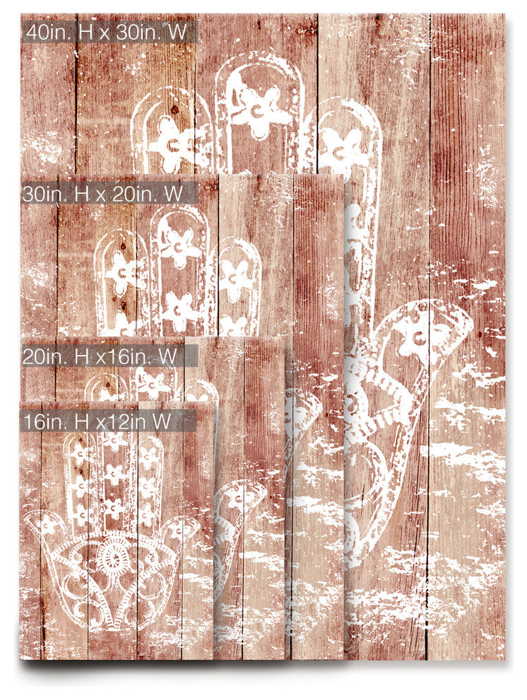 Ready2HangArt Inspirational ''Hamsa Hand I'' Wrapped Canvas Wall Art