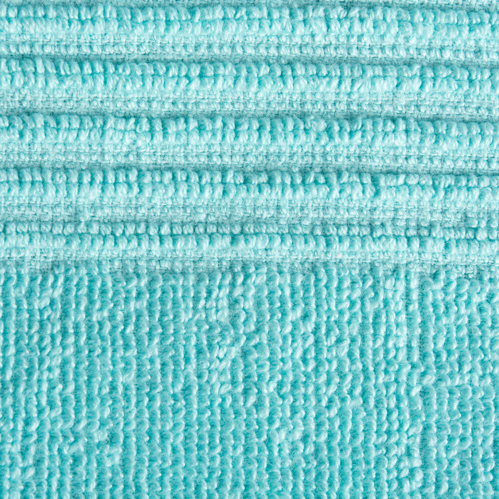 DII Assorted Aqua Ribbed Terry Dishtowel, Set of 4