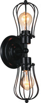 Tomaso 2 Light Wall Sconce With Black Finish