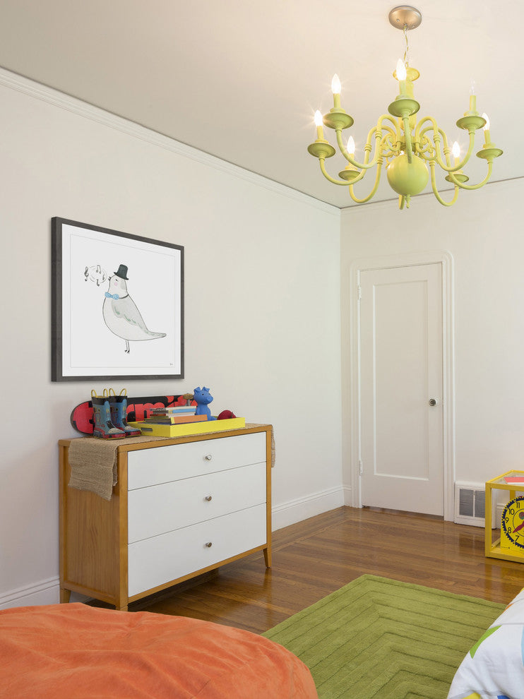 "Classic Bird" Framed Painting Print, 32"x32"