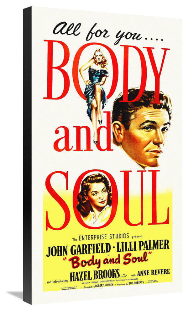 "Body And Soul" Stretched Canvas Giclee by Hollywood Photo Archive, 17x30"