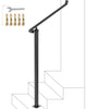 Handrails for Outdoor Steps Wrought Iron Step Railings, Fit 2-3 Steps