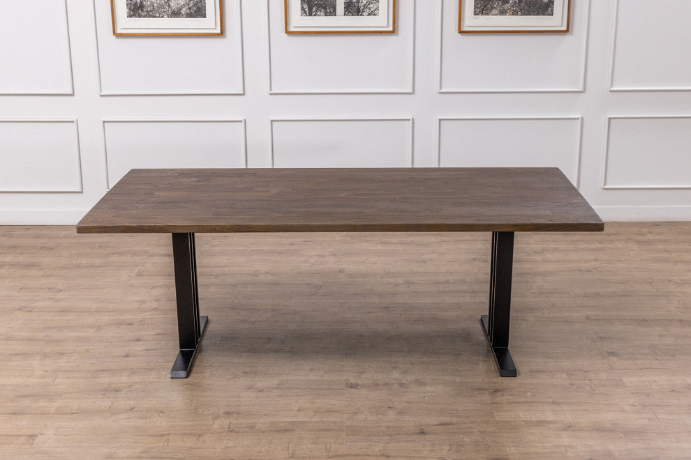 Handcrafted Nana Teak Solid Hardwood Dining Table, Cocoa, 84x40