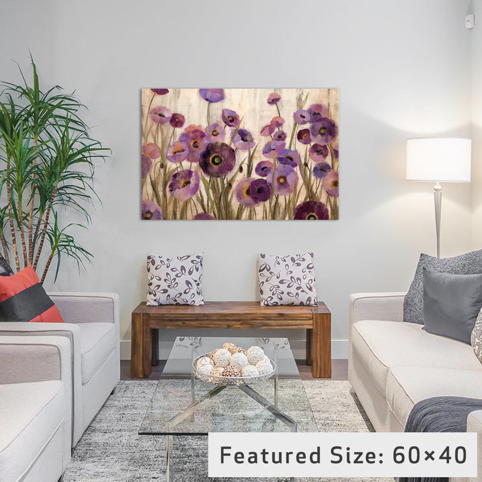 "Pink and Purple Flowers " by Silvia Vassileva, 26x18x1.5"