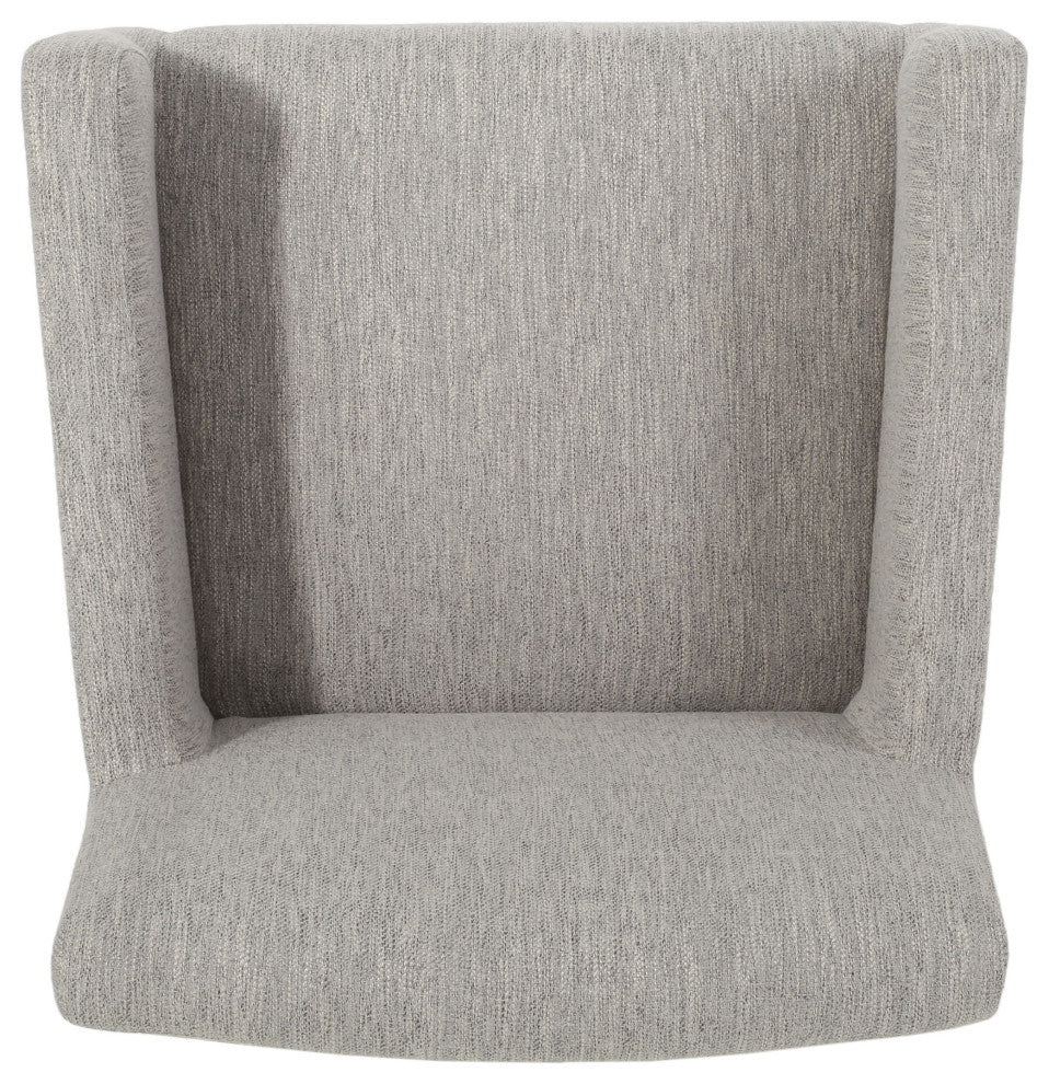 Chaparral Contemporary Fabric Upholstered Wood 30.5" Barstools, Set of 2, Light Gray/Gray
